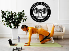 Custom business gym sign with business name