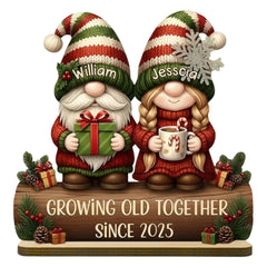Custom Couple Growing Old Together Plaque front view