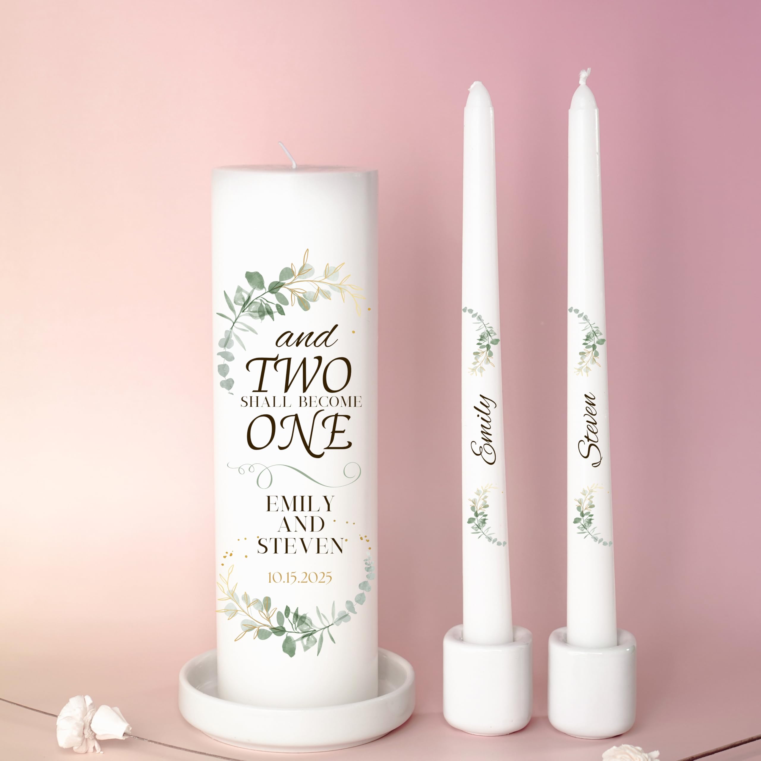 Custom date option for Unity Candles for Wedding
