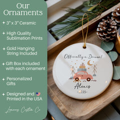 3x3 inch ceramic ornament detail