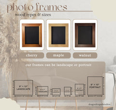 Custom engraved picture display natural wood