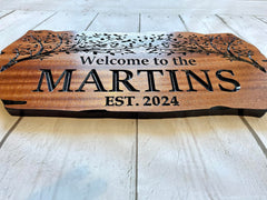 Family name sign wooden decor