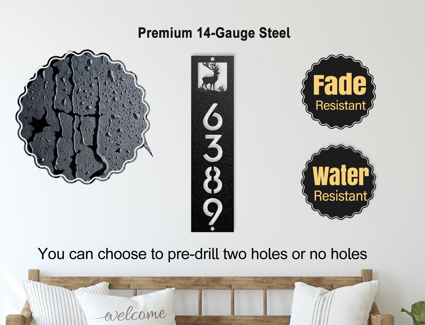 Custom House Sign address plaque ideal as housewarming gift