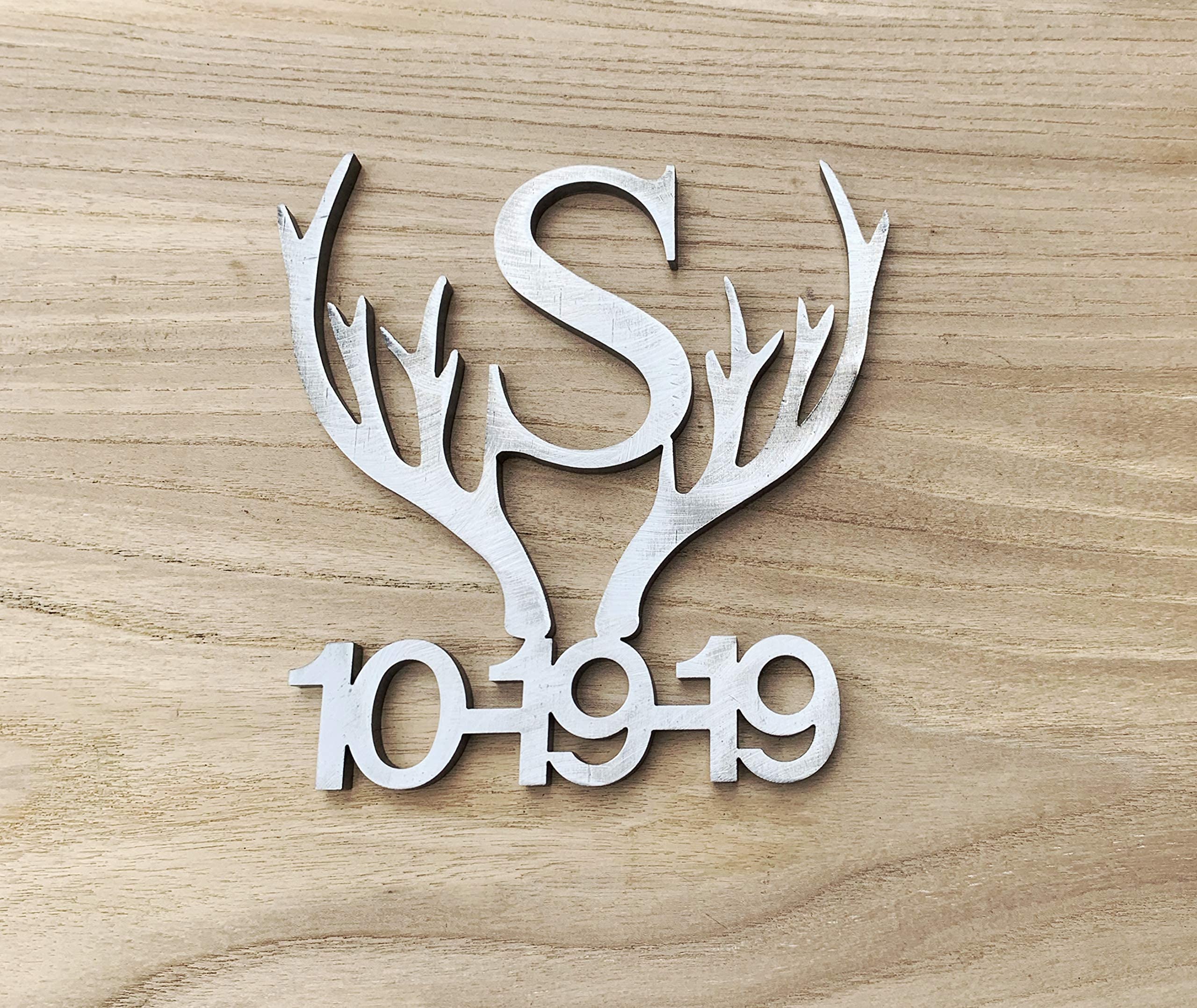 Branding iron personalized with initial and date