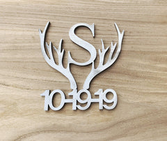Branding iron personalized with initial and date