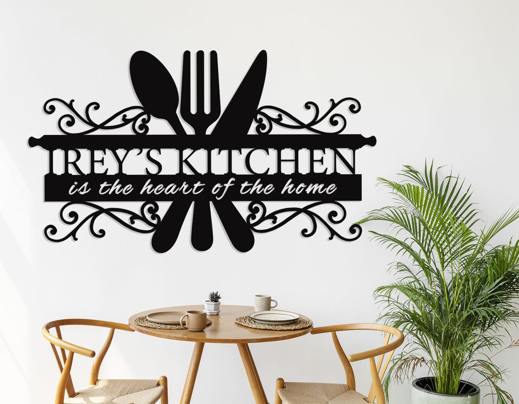 Custom Kitchen Name Signs rustic metal sign