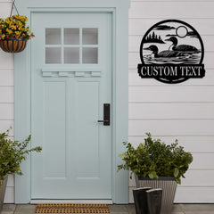 Custom lake house metal sign wall art