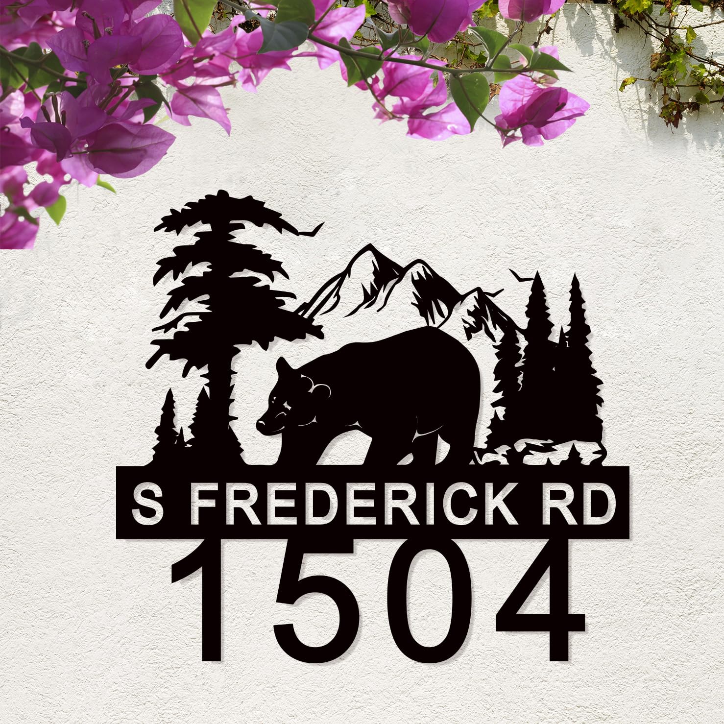 Customizable address plaque for house numbers or family name