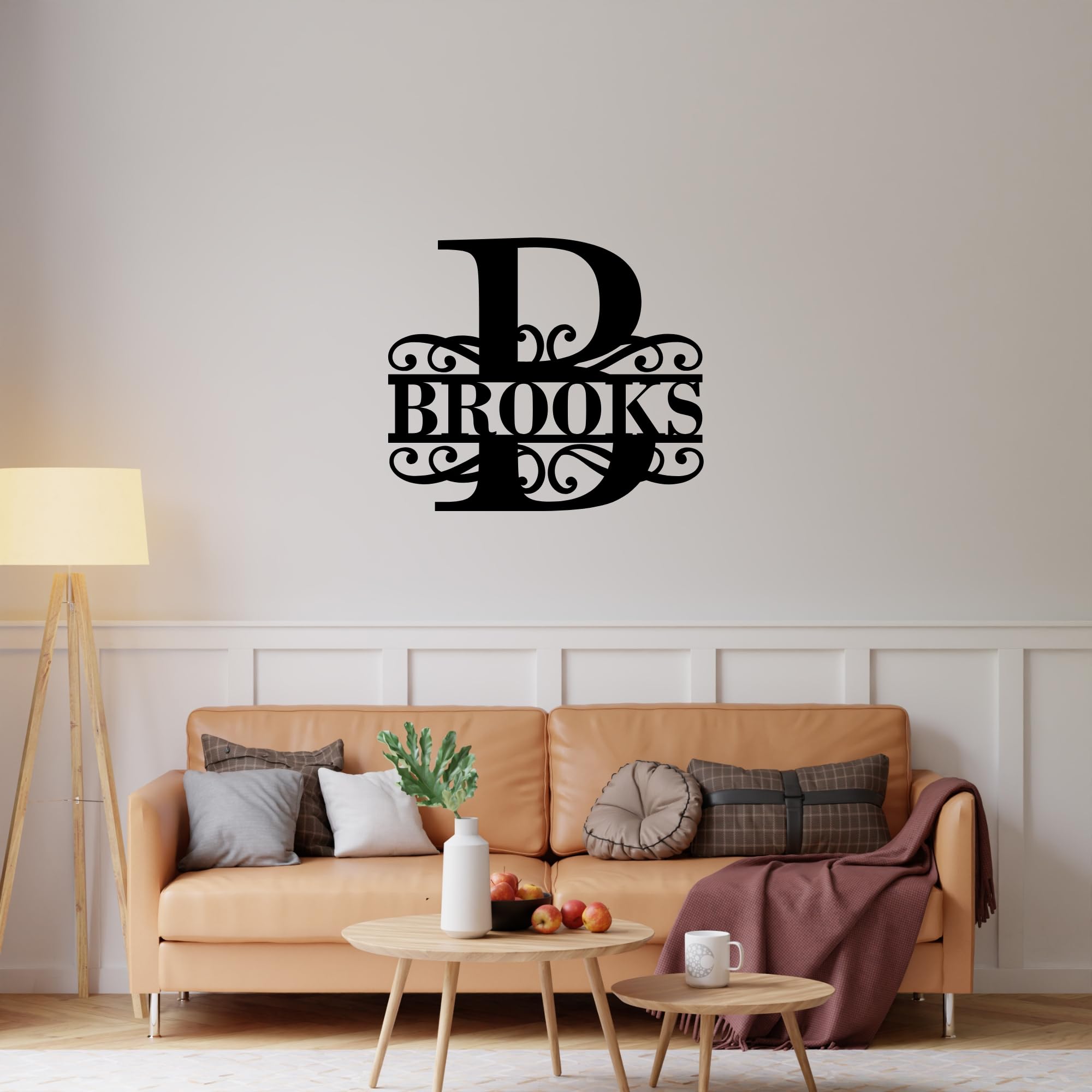 Custom last name décor wall sign for home