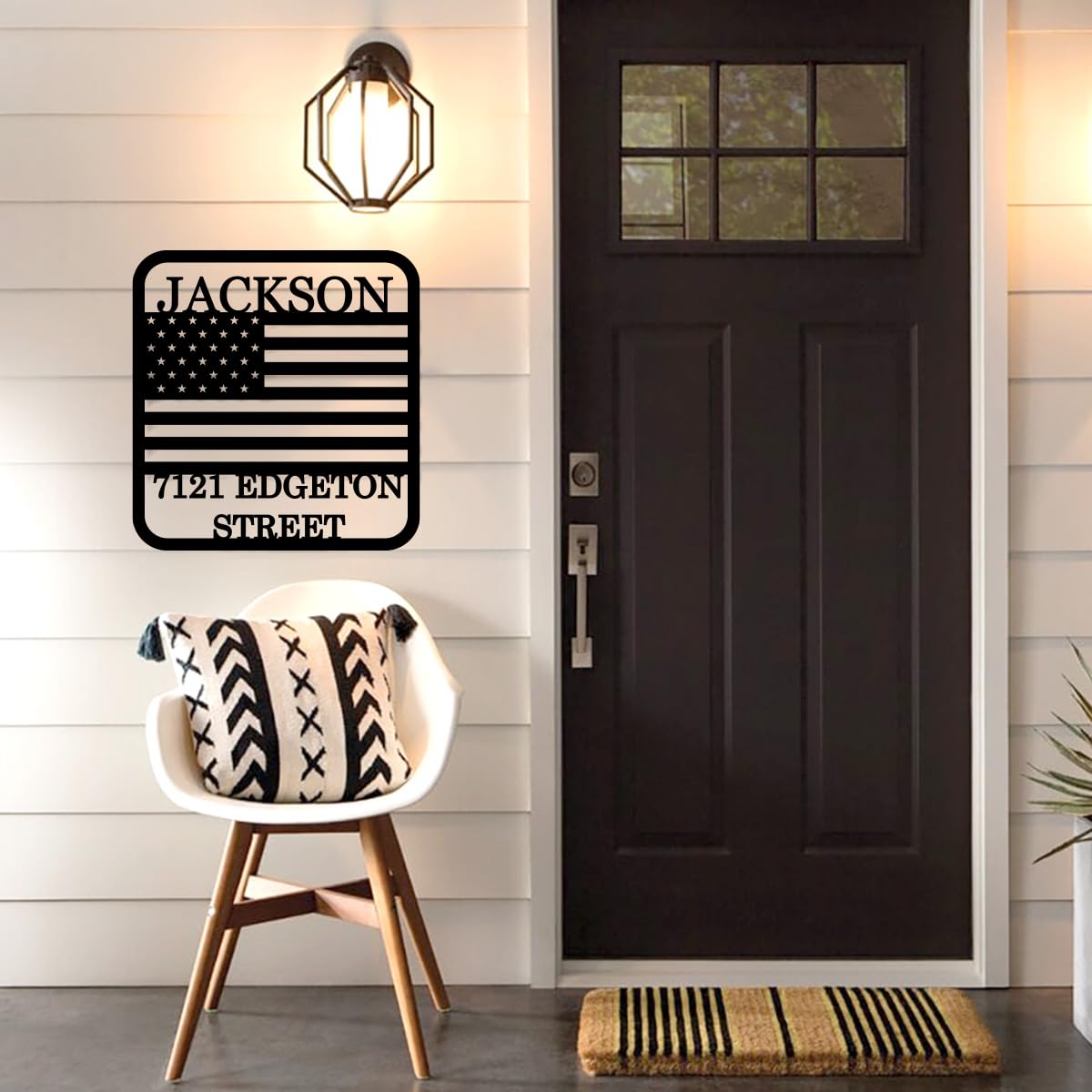 Large outdoor metal number sign suitable for exterior display