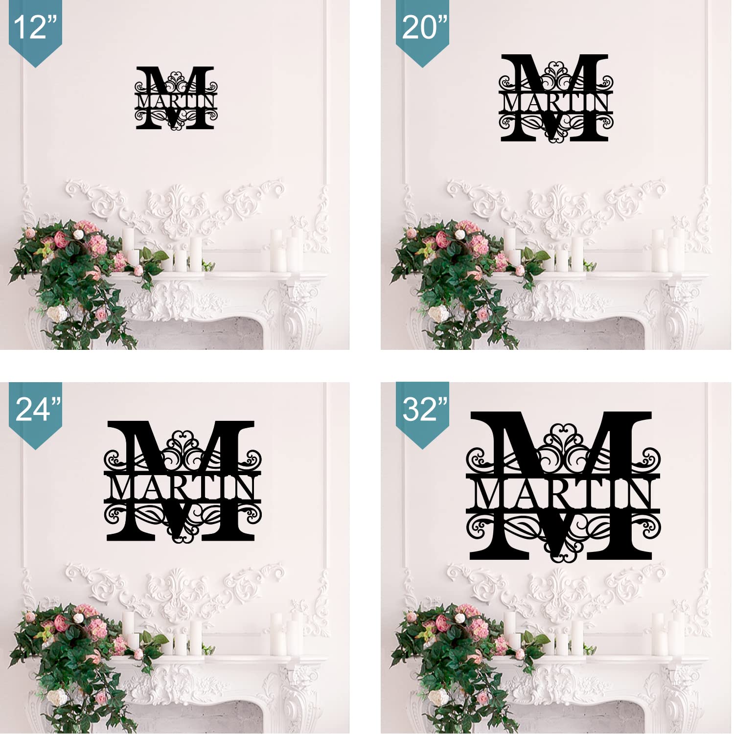 Diameter range 10 to 40 inches for personalized sign