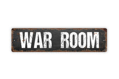 Gloss print finish on metal street sign plaque War Room Spiritual Prayer Warrior