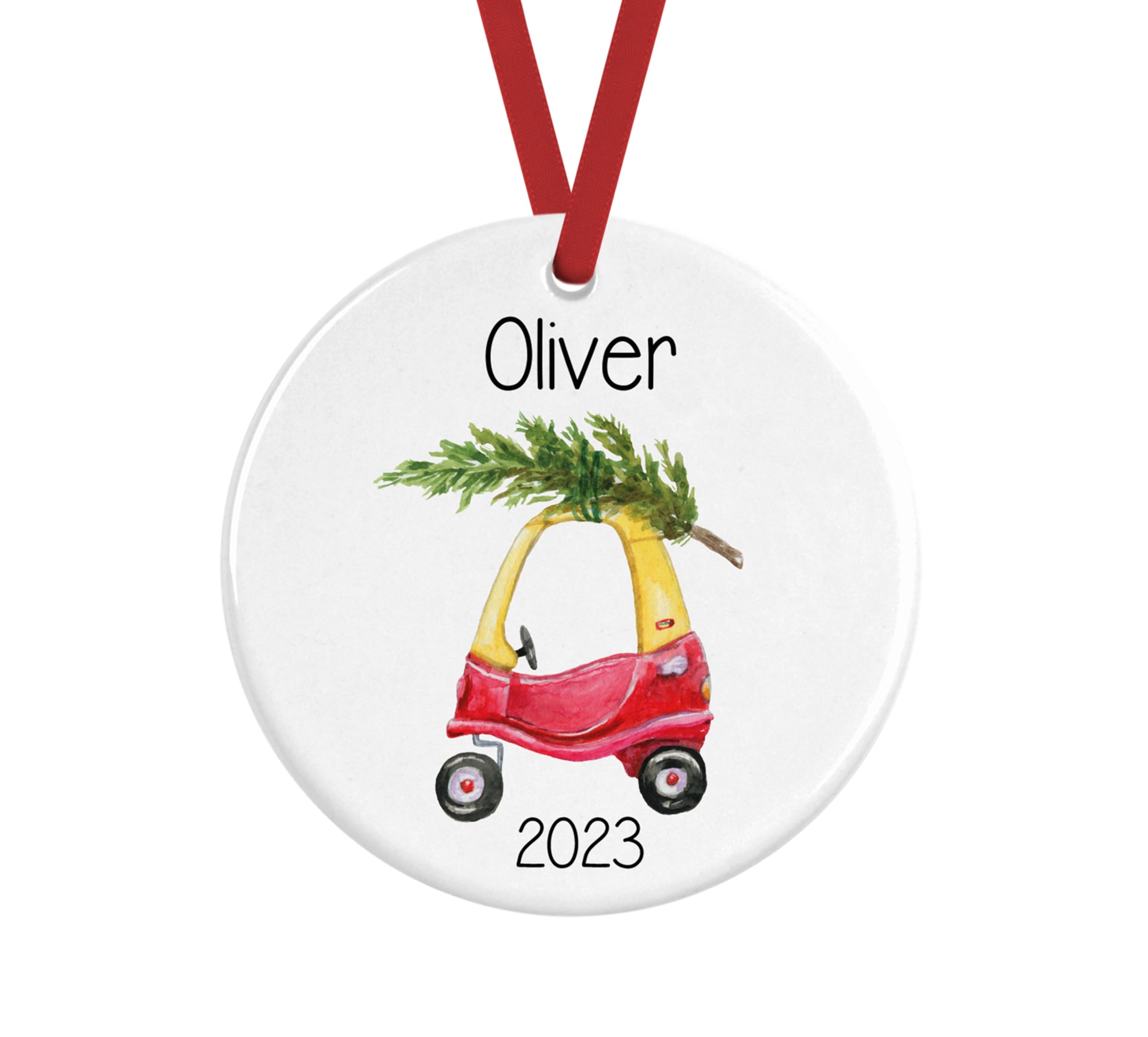 Custom name ornament year 2025 Cozy Coupe Car