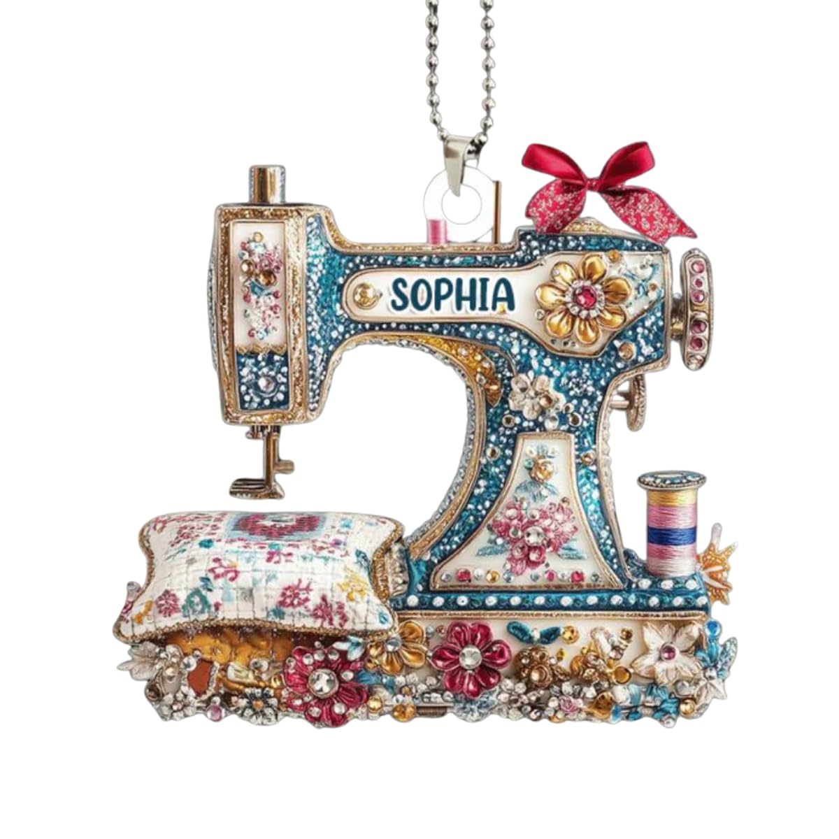 Custom Name Sewing Machine Ornament personalized keepsake