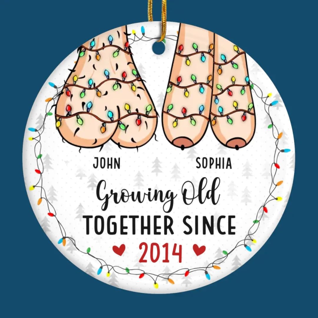 Gag gift ornament designed for couples