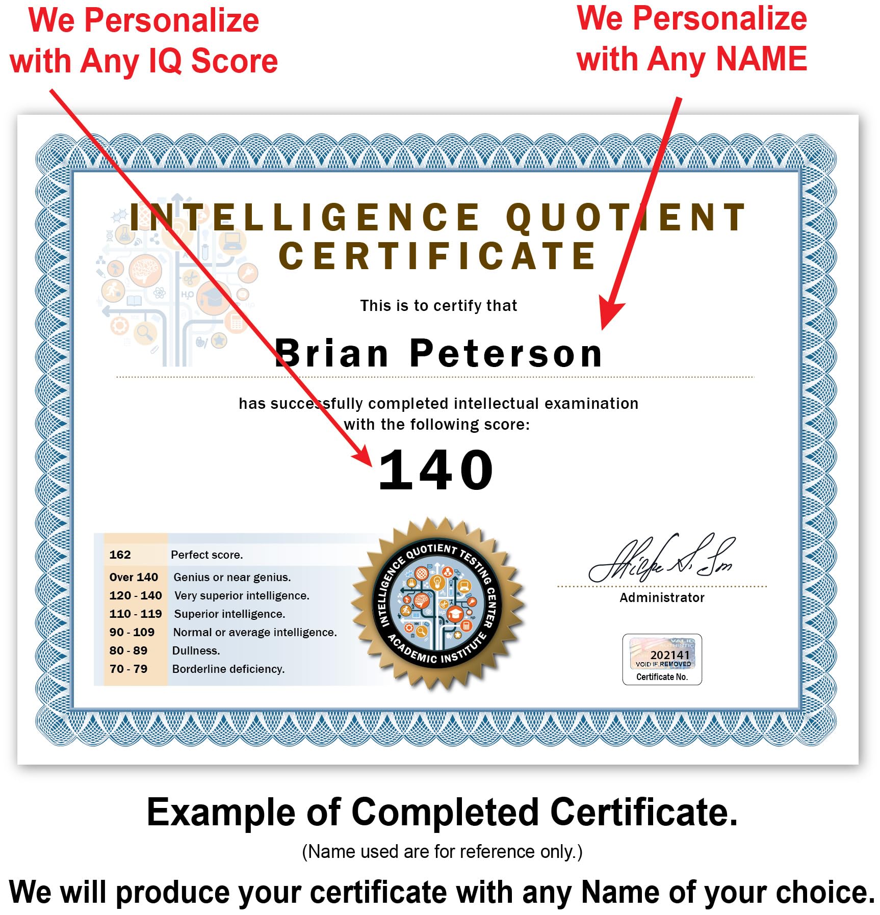 Custom novelty diploma gift 8.5 x 11 inches