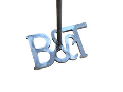 Custom Order Initial '&' Initial Branding Iron size 1.5in tall 3in wide with 12in loop handle