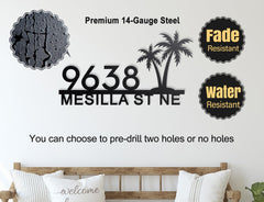Custom outdoor address number plaque 14-gauge steel