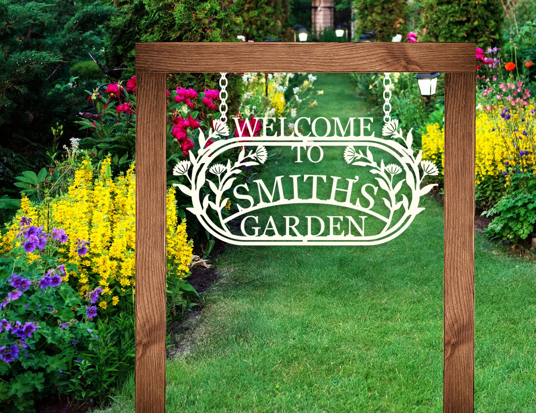 Custom outdoor vegetable decor garden sign with pre-drilled holes