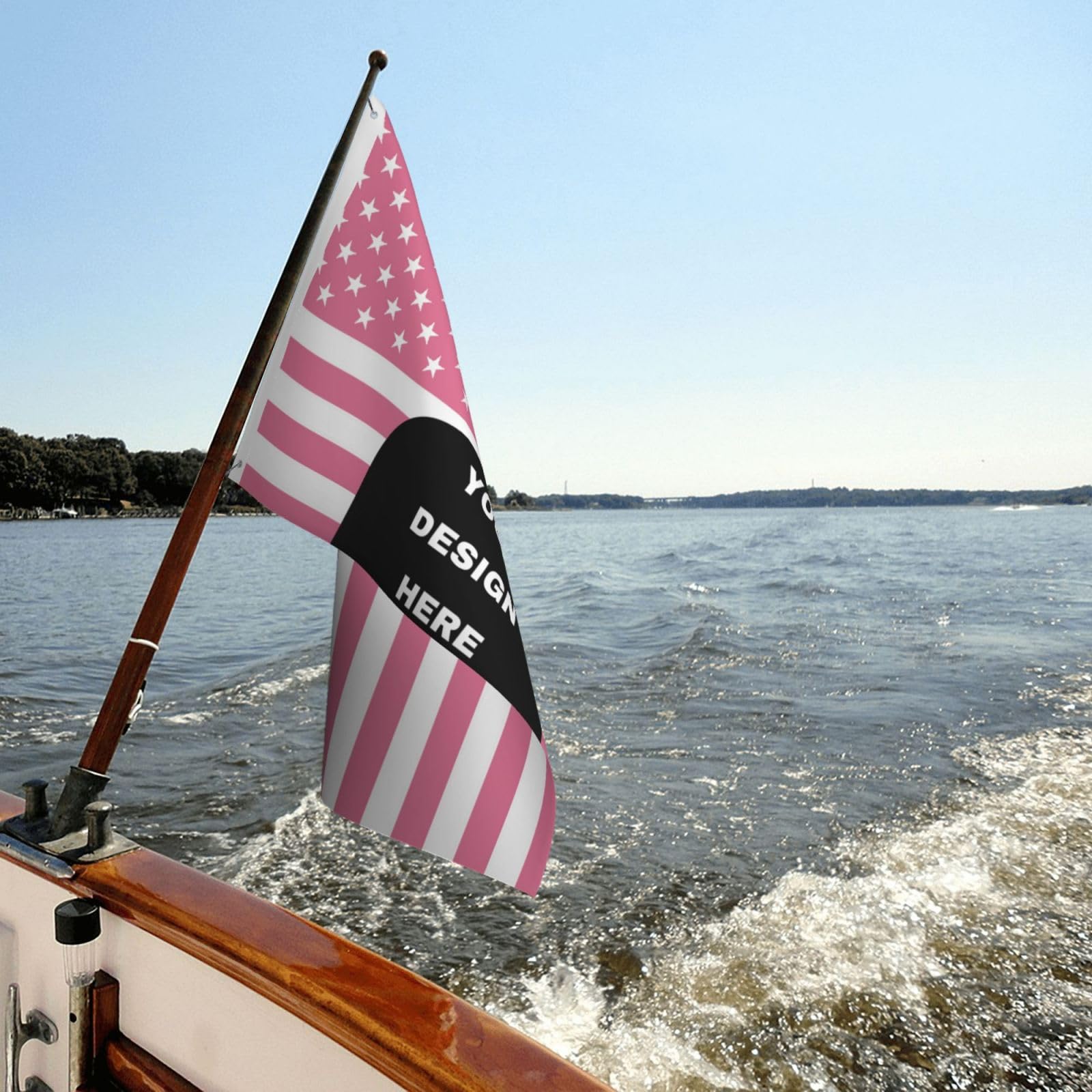 Custom Pink America Flag double sided printing image