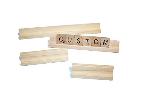Custom Scrabble Rack natural wood color handmade