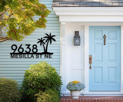 Custom street name sign for outdoor address display