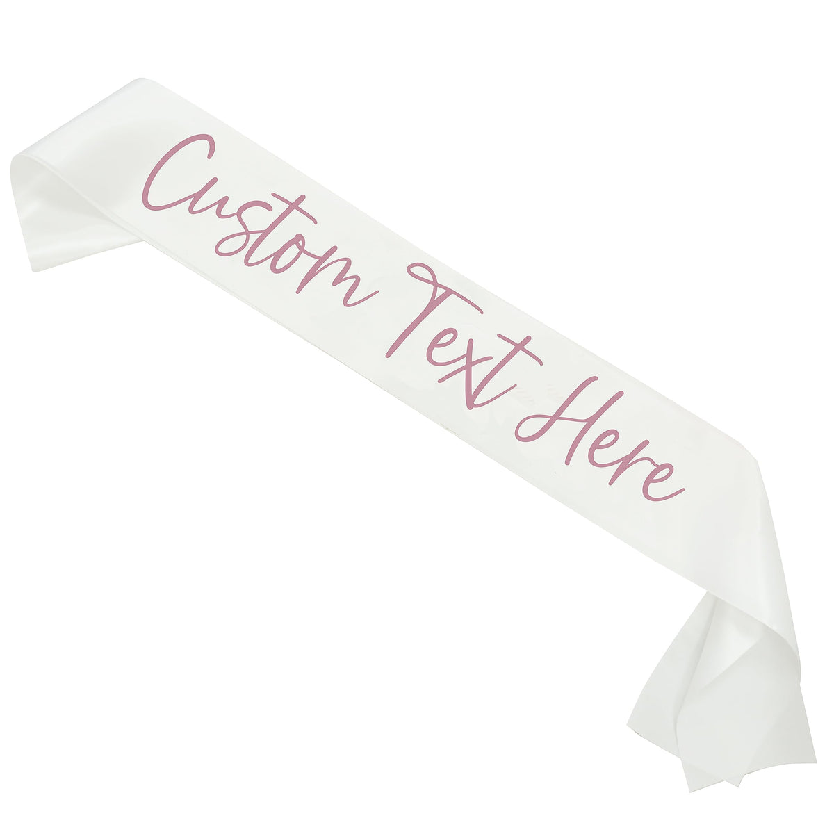 Custom Text Satin Sash ready to wear