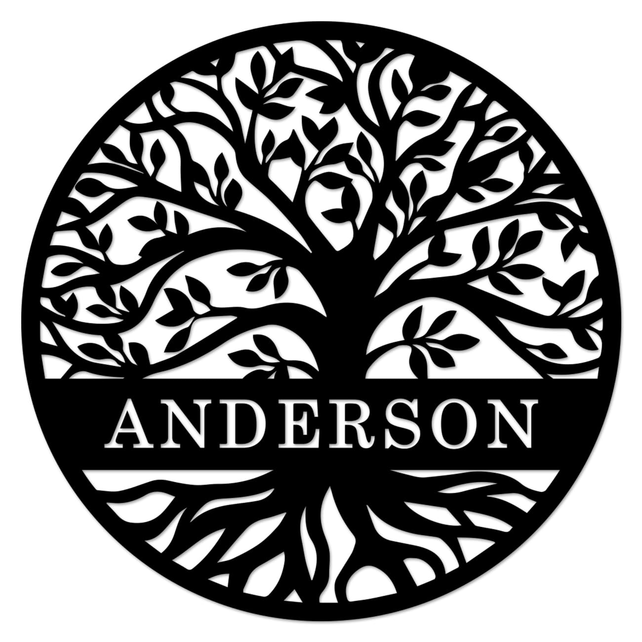 Custom Tree of Life Wall Decor with customizable last name