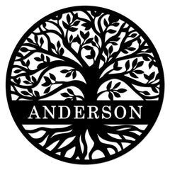 Custom Tree of Life Wall Decor with customizable last name
