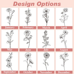 Custom tumbler with name and birth flower month design