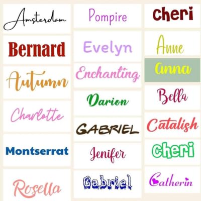 Car surface vinyl name decal close up