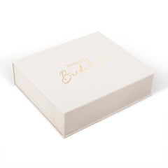 Custom Wedding Keepsake Box with velvet exterior