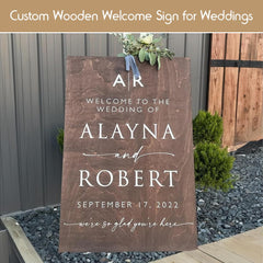 Sweet Carolina Collective custom wedding welcome sign in acrylic