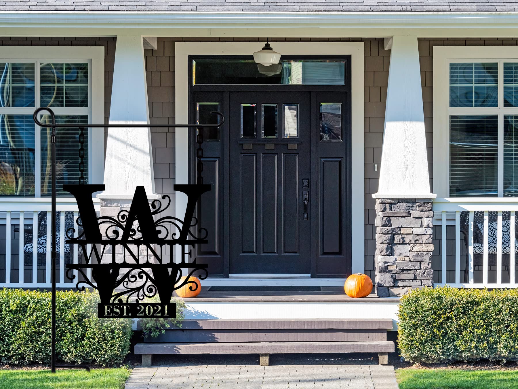 Custom welcome last name sign for home entryway
