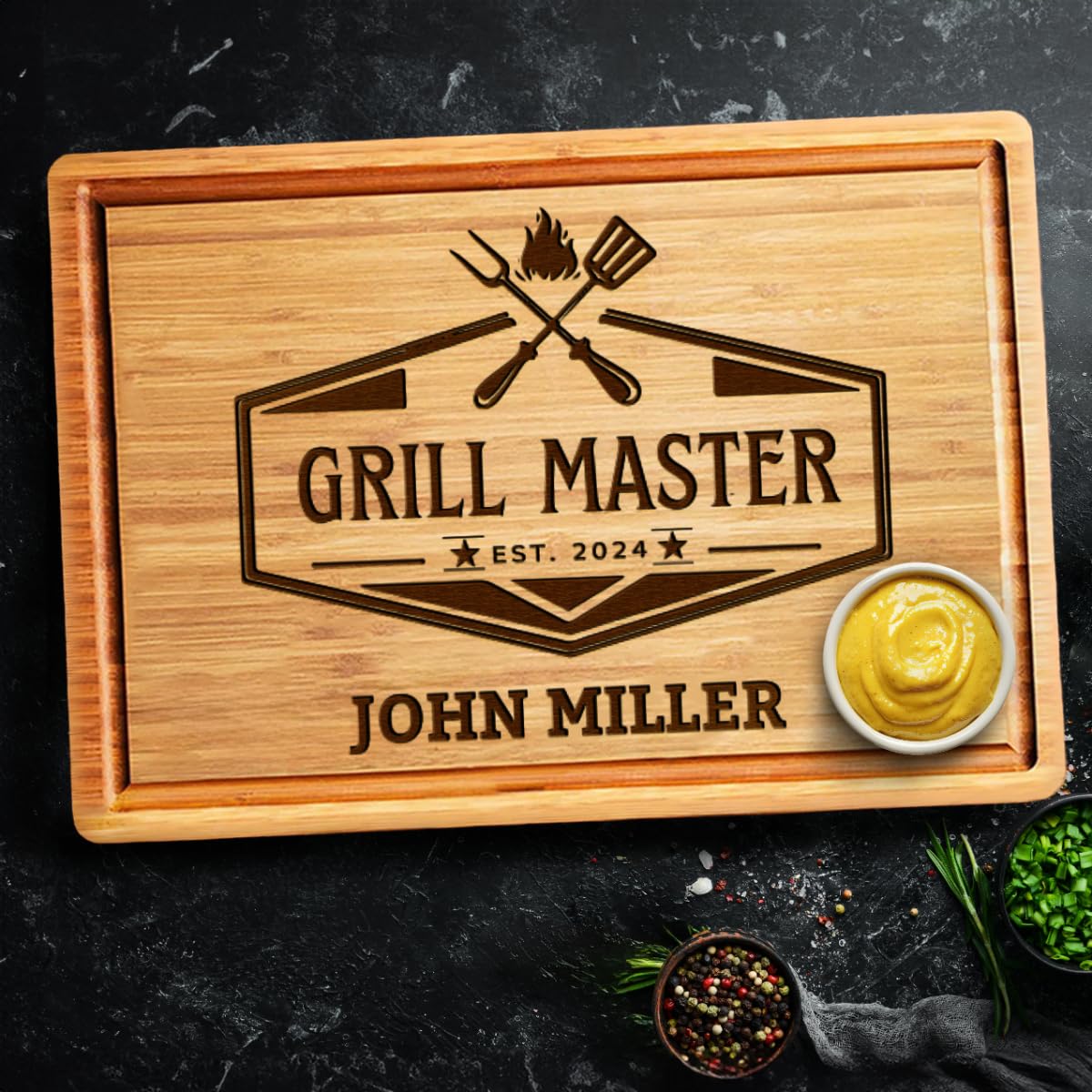 GiftsToEngrave grill cutting board for barbecue lovers