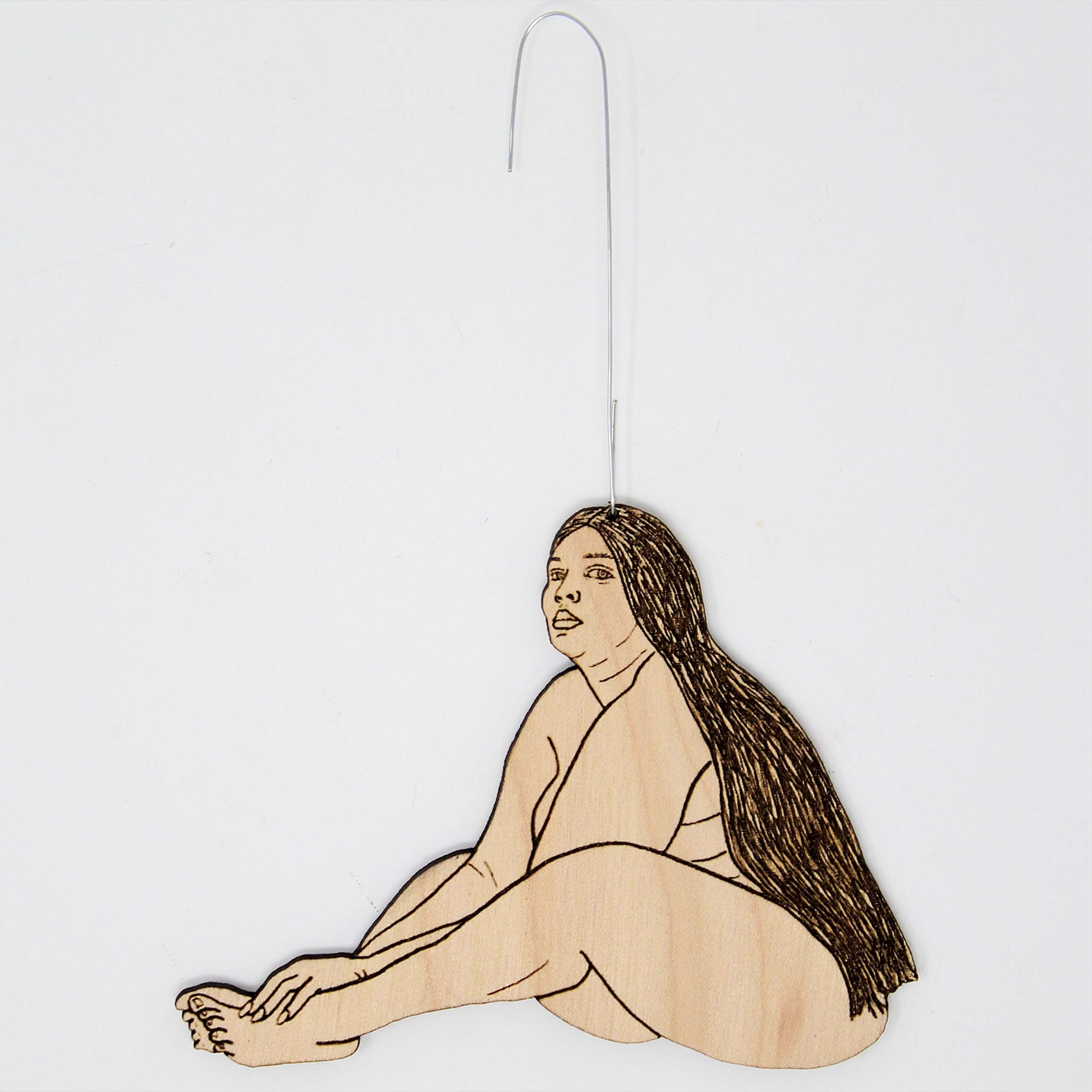 Customizable wood ornament with magnet and essential oil option
