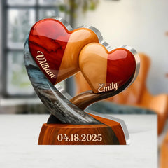 Close-up of premium crystal-clear acrylic plaque