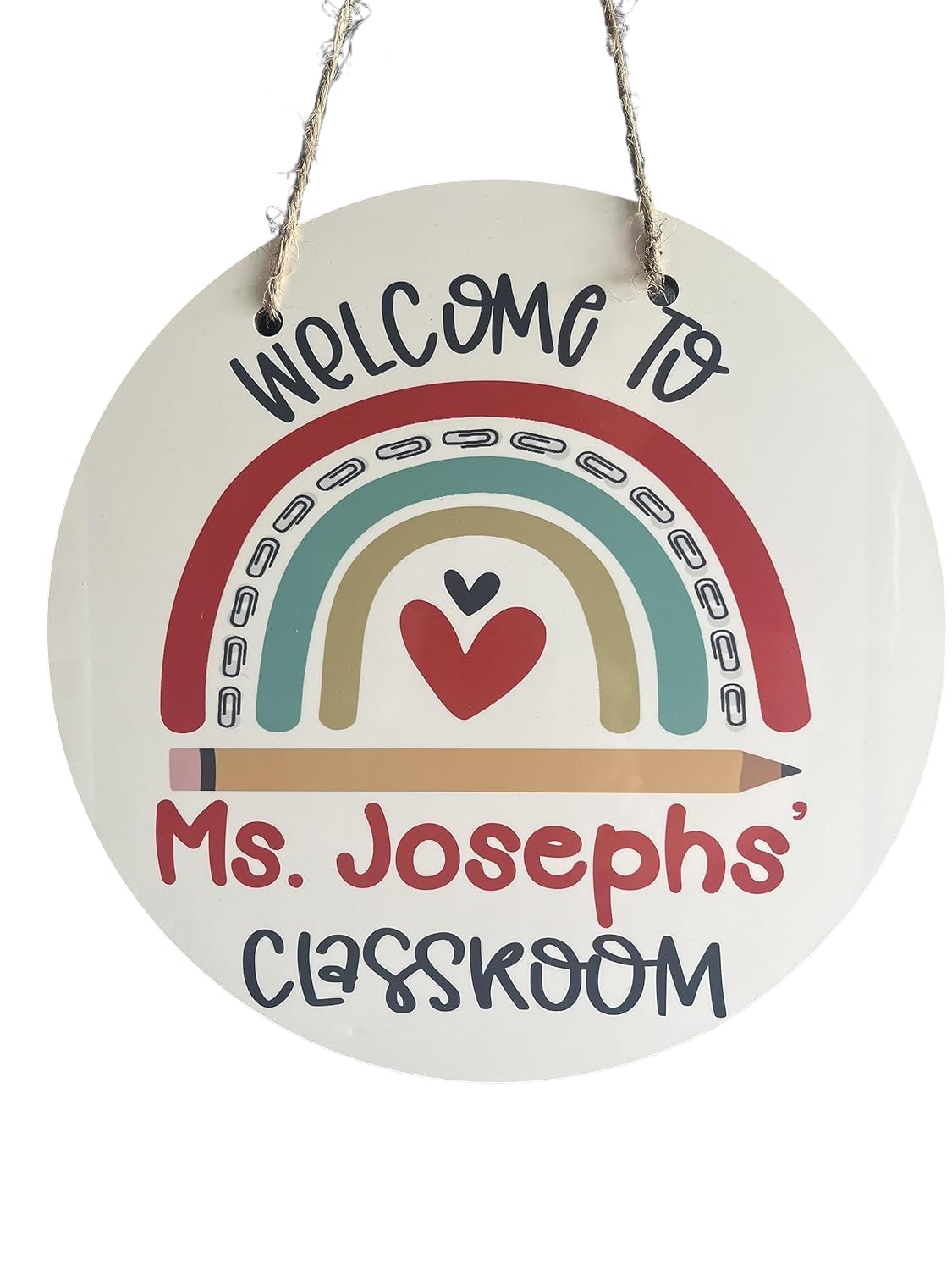 Customized Teacher Door Hanger 10 inch MDF for Classroom Decor
