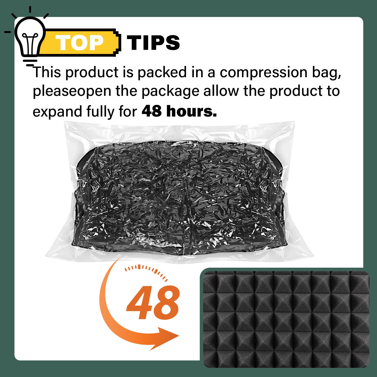vacuum packed liner expands after opening
