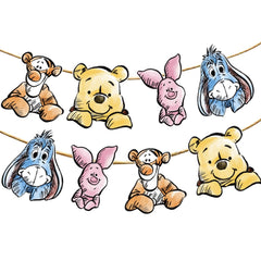 Cute Bear Banner for Baby Shower with 8 cards and 138in rope