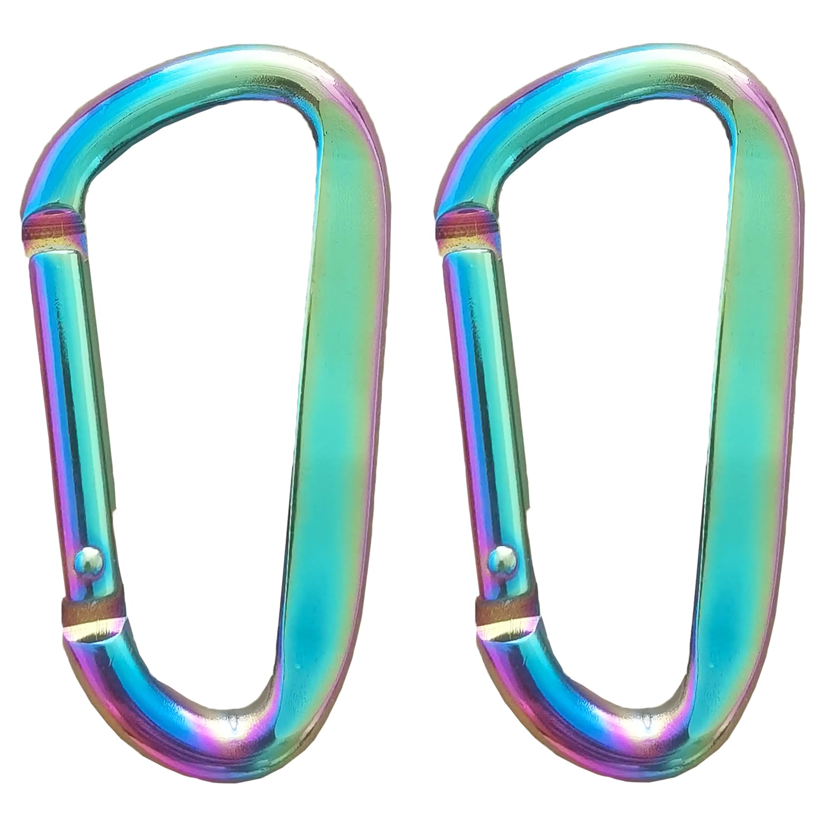 Cute Carabiner Clip 3in aluminum alloy in rose gold and pink color