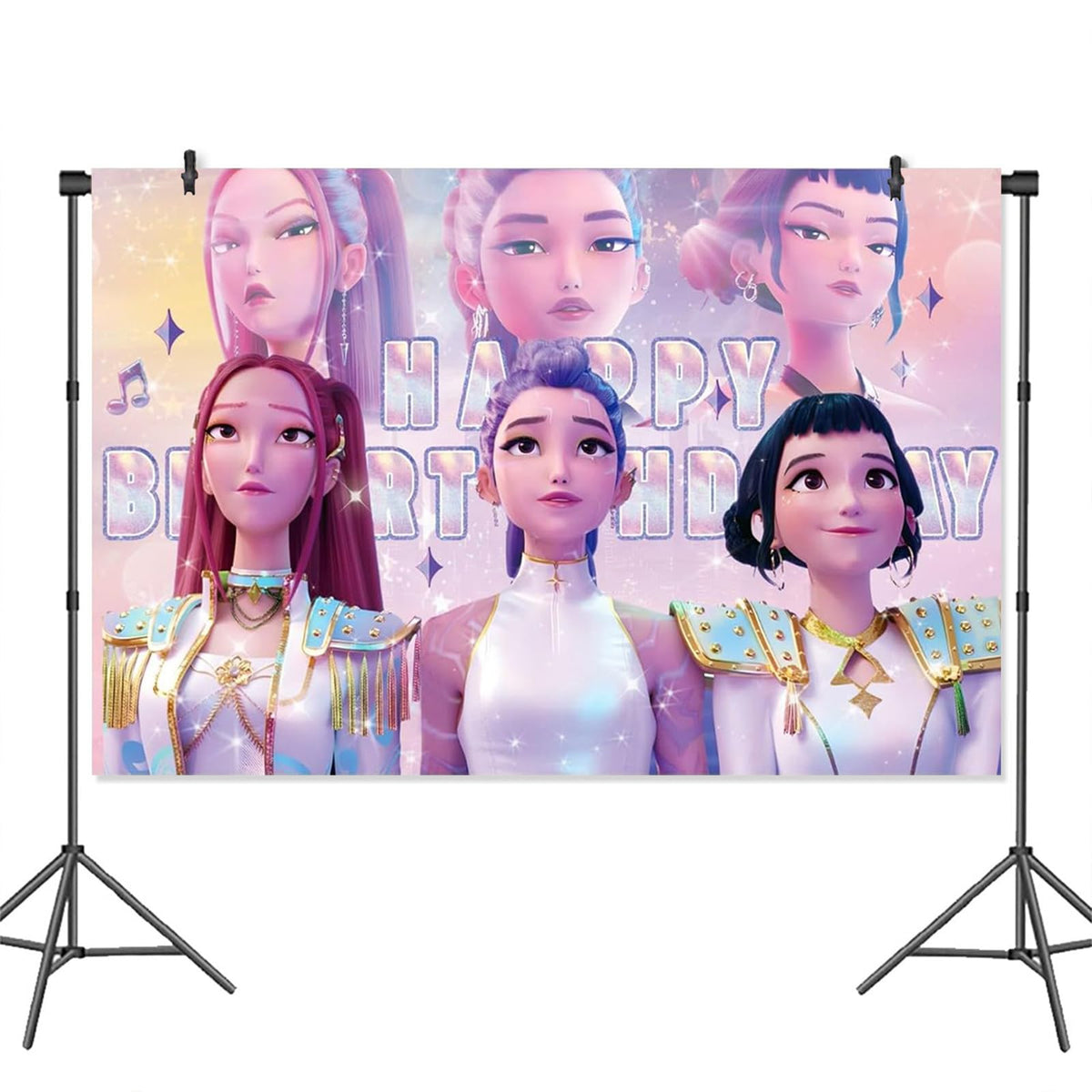 Cute Cartoon Backdrop for anime birthday party scenes