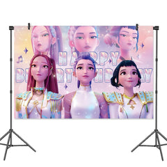 Cute Cartoon Backdrop for anime birthday party scenes