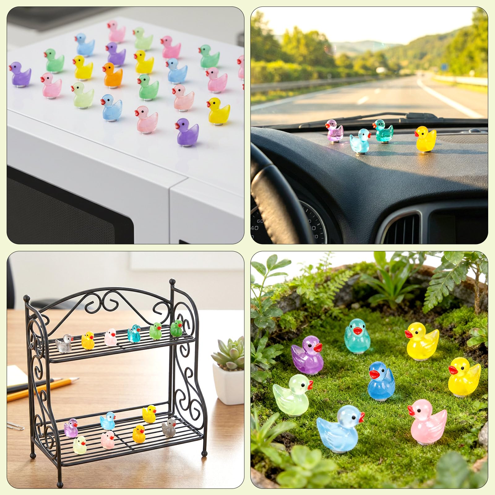 Colorful tiny duck magnets for magnetic surfaces