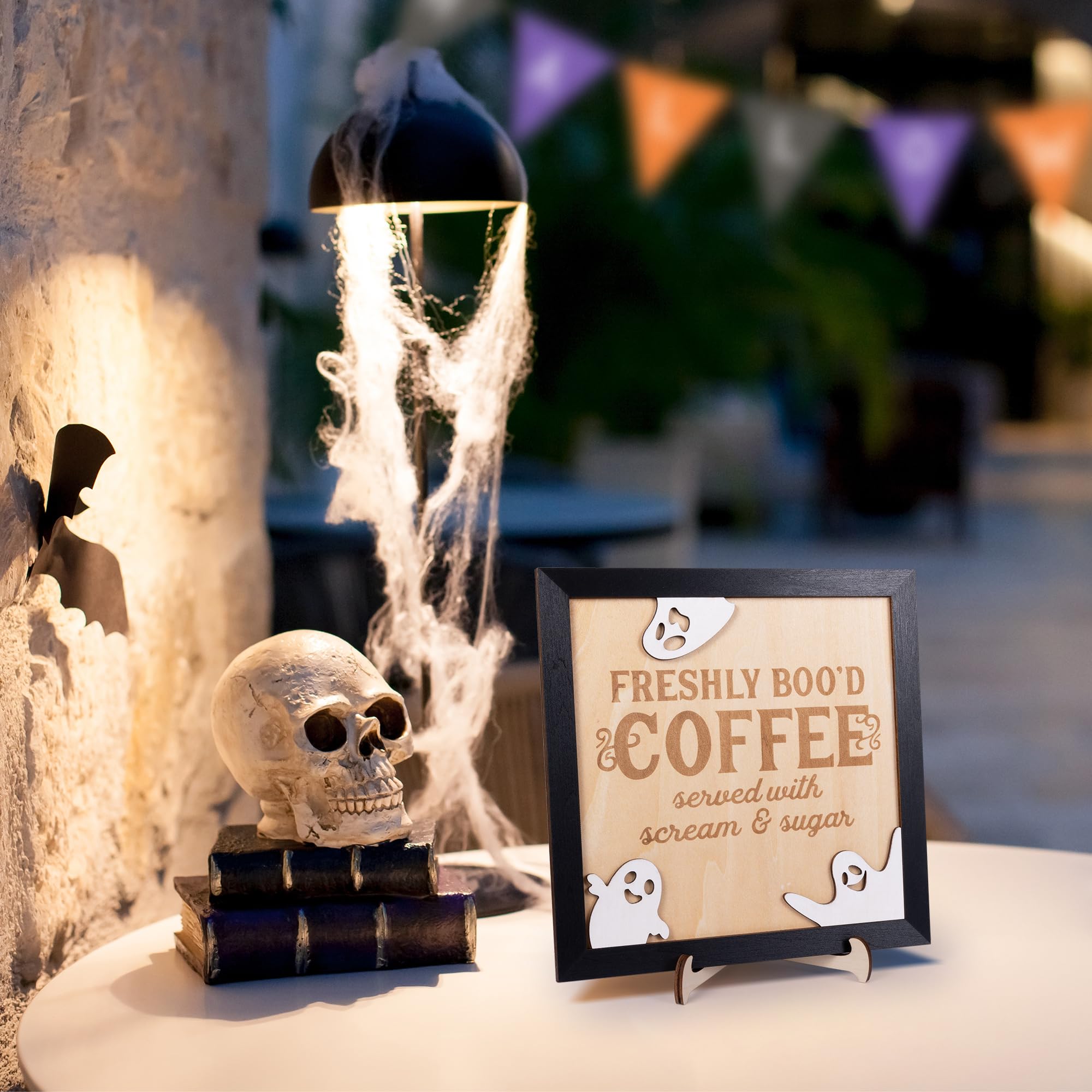 Coffee bar decoration sign for Halloween kitchen