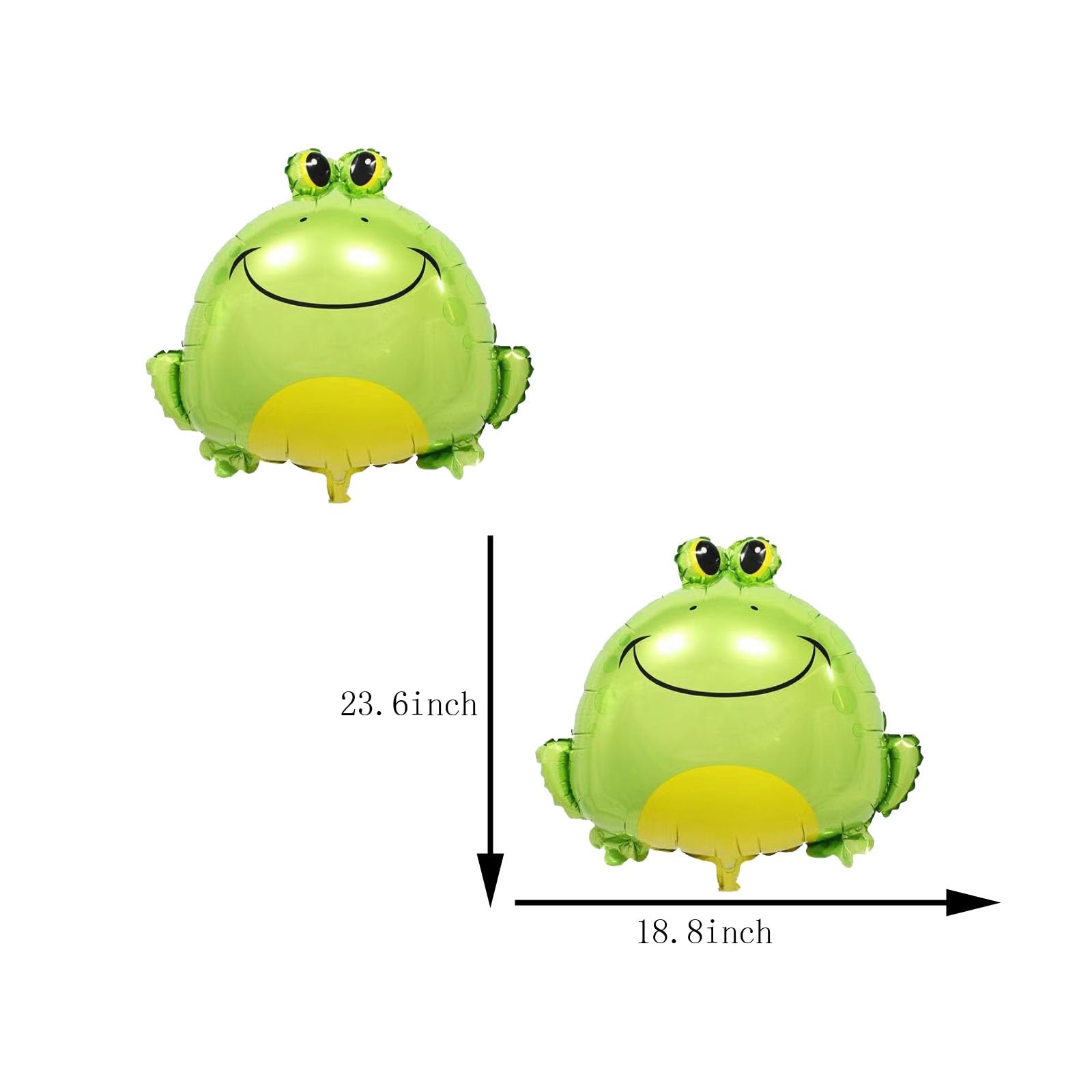 Cute green frog foil balloon decorative item