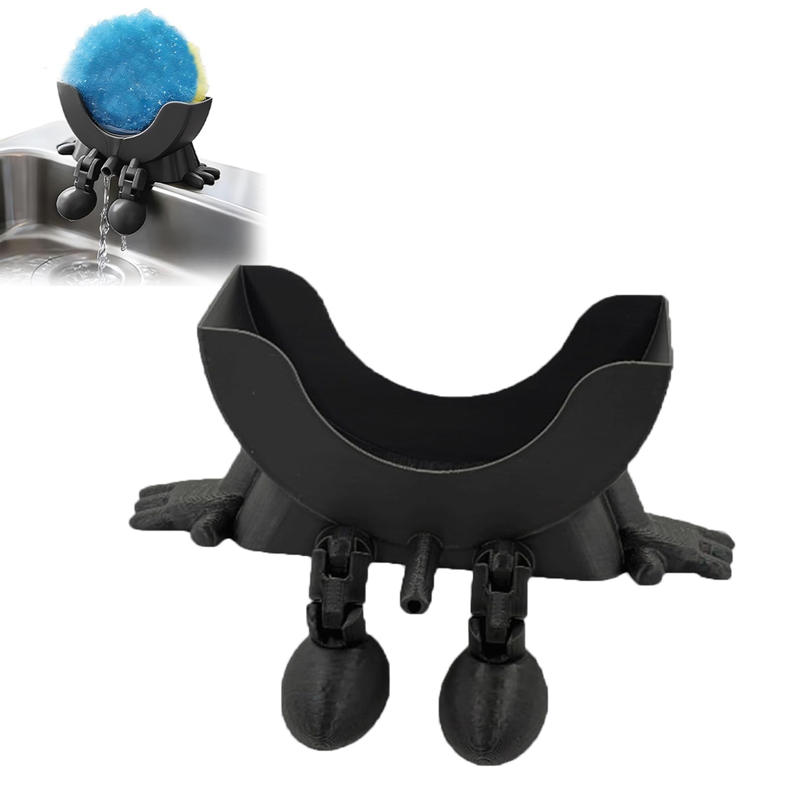 Cute hanging sponge holder with drainage for kitchen sink