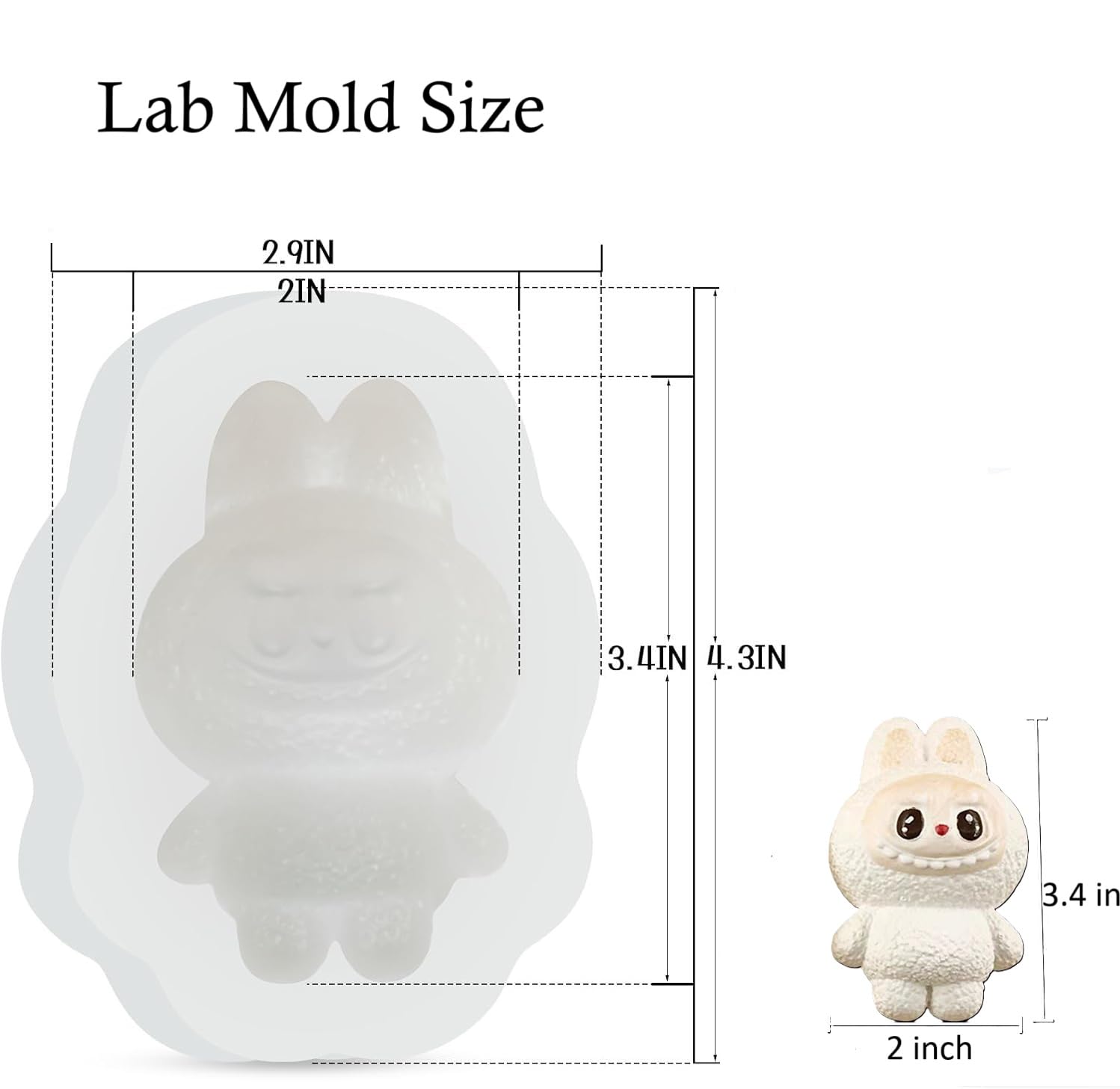 Silicone candy mold for crafts by Cute Lab