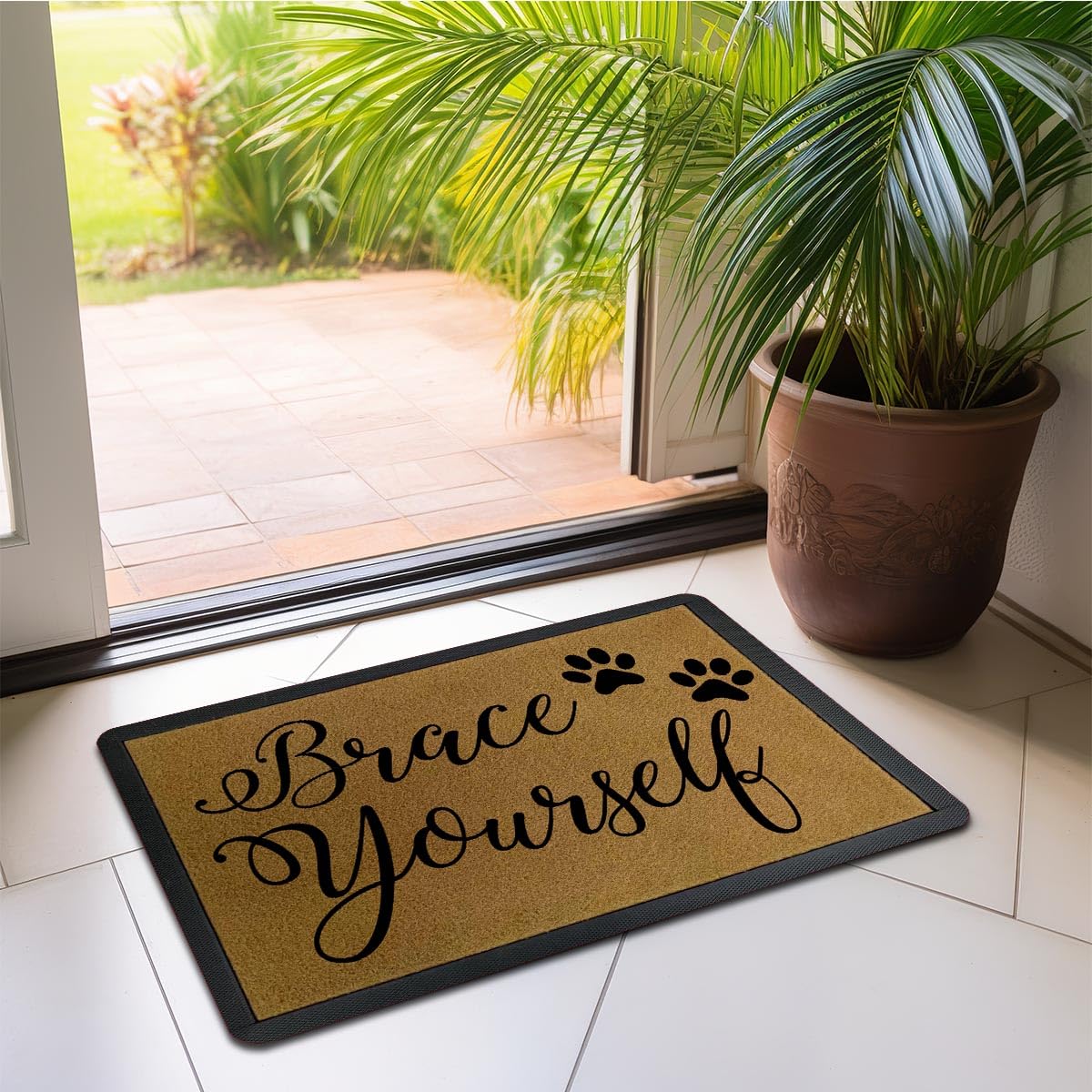 Witty welcome mat ideal for housewarming gifts