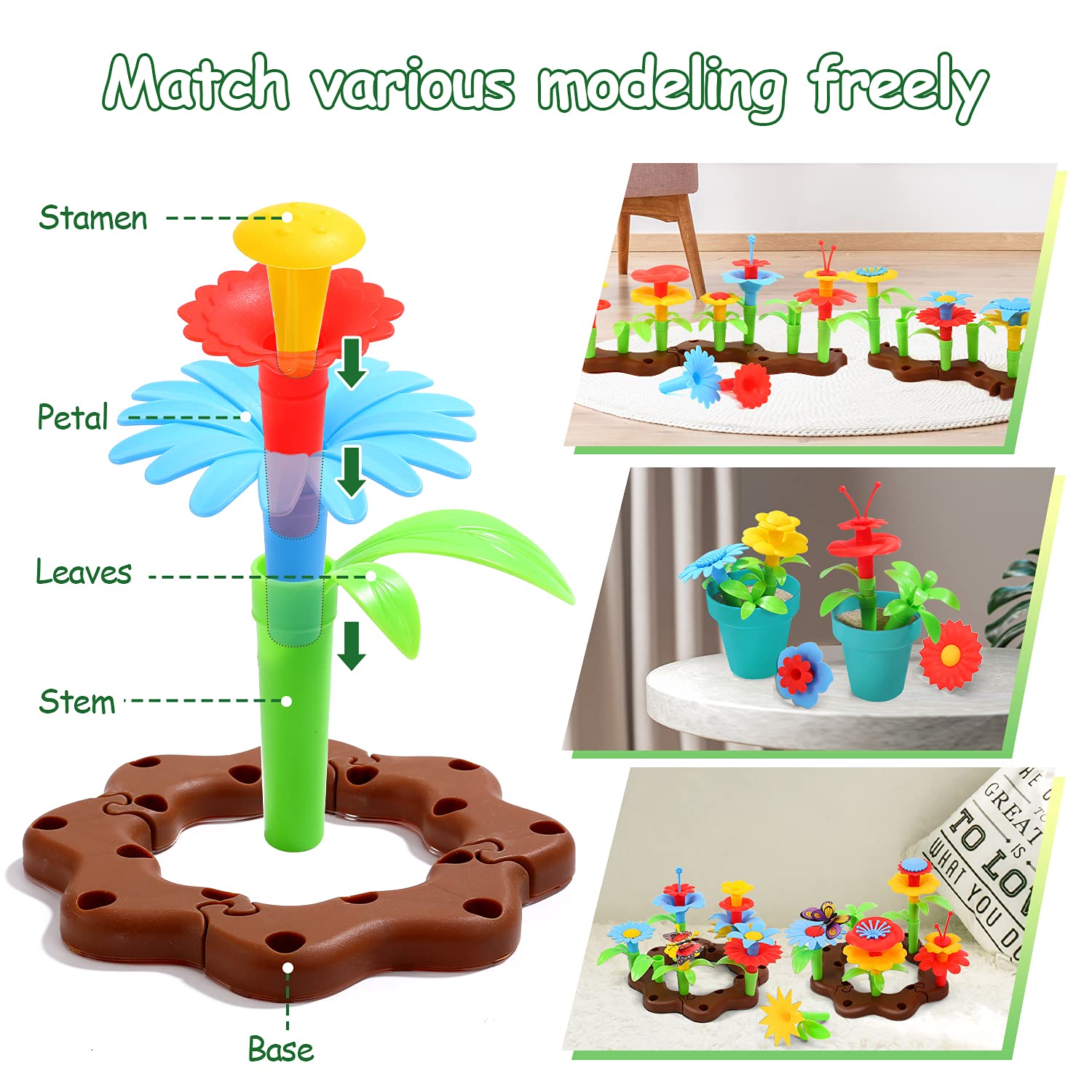 12 insect figures included in garden set